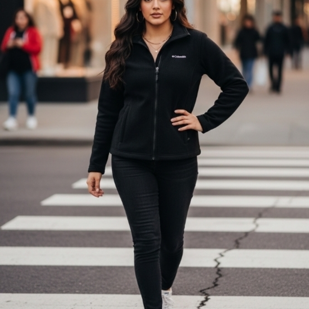 Columbia Women's Black Full-Zip Fleece Jacket